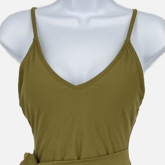Swimsuit Traditional Style Classic One Piece in Sage Green Size Small - Picture 2 of 9